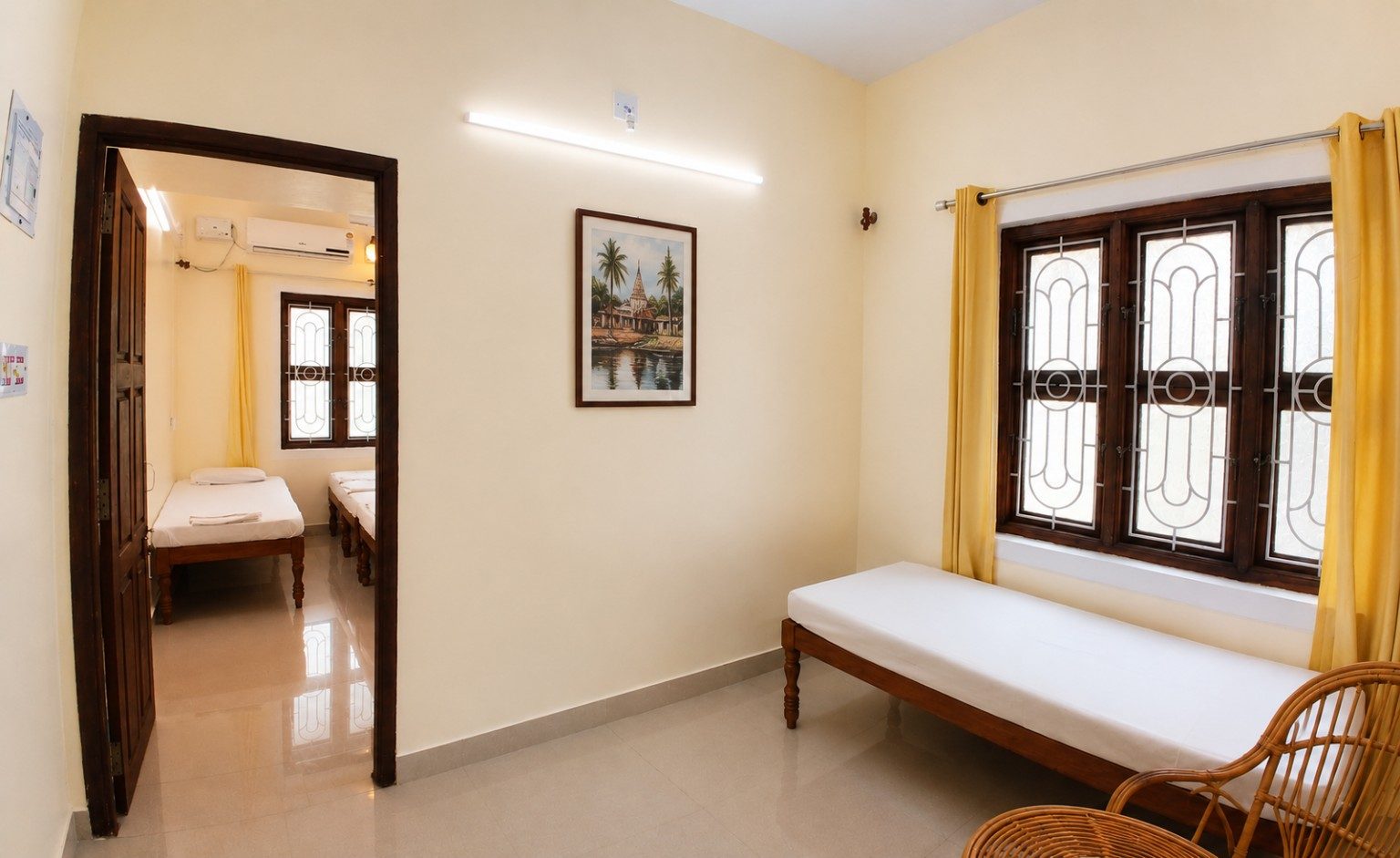 Lotus living room showing bedroom connection